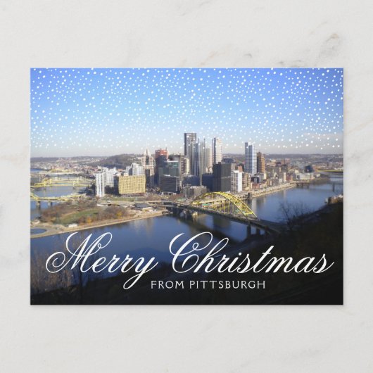 Carte Postale PHOTO DE VACANCES | Joyeux Noël De Pittsburgh PA (Devant)