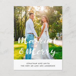 Carte Postale Photo de vacances Marié et Merry Newlyweds