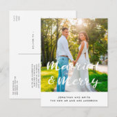 Carte Postale Photo de vacances Marié et Merry Newlyweds (Devant / Derrière)