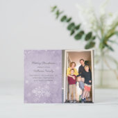 Carte postale photo de vacances pour flocon de nei (Debout devant)