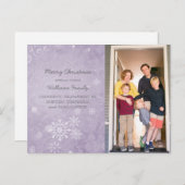 Carte postale photo de vacances pour flocon de nei (Devant / Derrière)