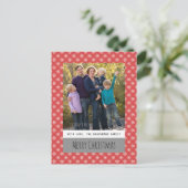 Carte postale photo de vacances Red Simple Snowfla (Debout devant)