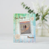 Carte Postale Photo de vacances sur bois en détresse (Debout devant)