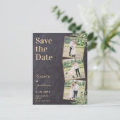 Carte Postale Photo de verdure Code QR Mariage d'ardoise Enregis (Debout devant)