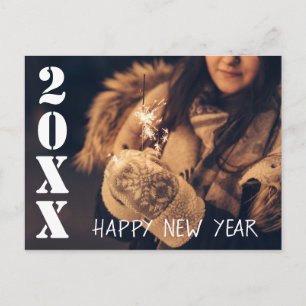 Carte Postale Photo de vœux de Nouvel An 2023 avec étincelles mo