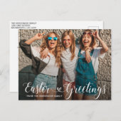 Carte Postale Photo de voeux de Pâques moderne (Devant / Derrière)