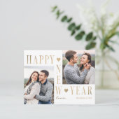 Carte postale photo de vœux moderne pour le Nouvel (Debout devant)