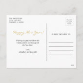 Carte postale photo de vœux pour le Nouvel An avec (Dos)