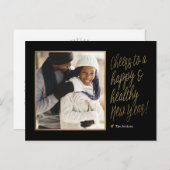 Carte postale photo de vœux pour une année heureus (Devant / Derrière)