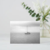 Carte Postale Photo de voilier noir et blanc (Debout devant)