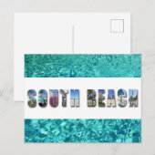 Carte Postale Photo de voyage à South Beach Miami Floride (Devant / Derrière)