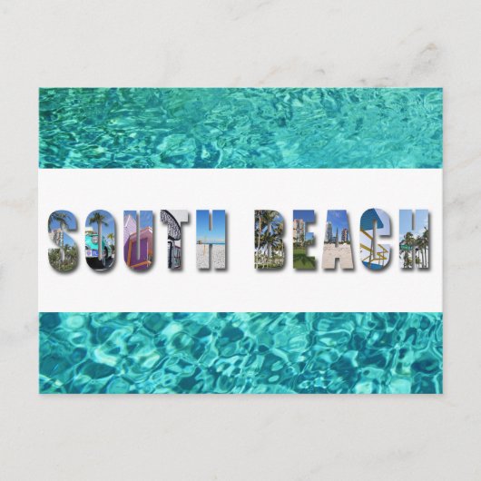 Carte Postale Photo de voyage à South Beach Miami Floride (Devant)