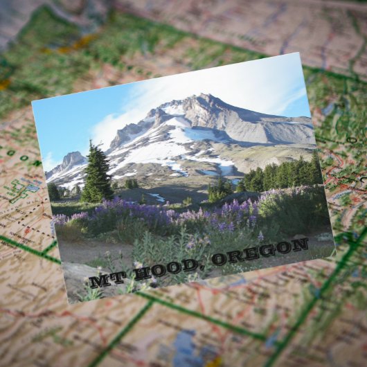 Carte Postale Photo de voyage du mont Hood, Oregon