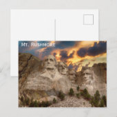 Carte Postale Photo de voyage du Mont Rushmore Dakota du Sud (Devant / Derrière)