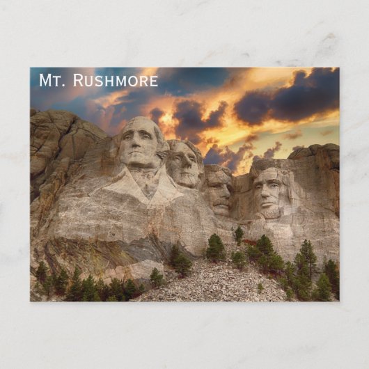 Carte Postale Photo de voyage du Mont Rushmore Dakota du Sud (Devant)
