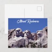Carte Postale Photo de voyage du Mont Rushmore Dakota du Sud (Devant / Derrière)