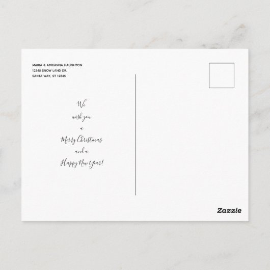 Carte Postale Photo d'écriture de Noël Joyeux (Dos)