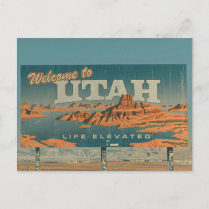 Carte Postale Photo des signes de l'autoroute Utah
