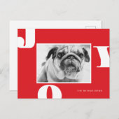 Carte Postale PHOTO DES VACANCES DE NOËL | Joie de Noël (Devant / Derrière)