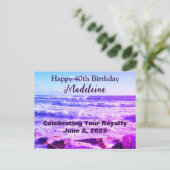 Carte Postale Photo des vagues de l'océan Atlantique 40e anniver (Debout devant)