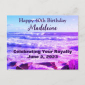 Carte Postale Photo des vagues de l'océan Atlantique 40e anniver (Devant)