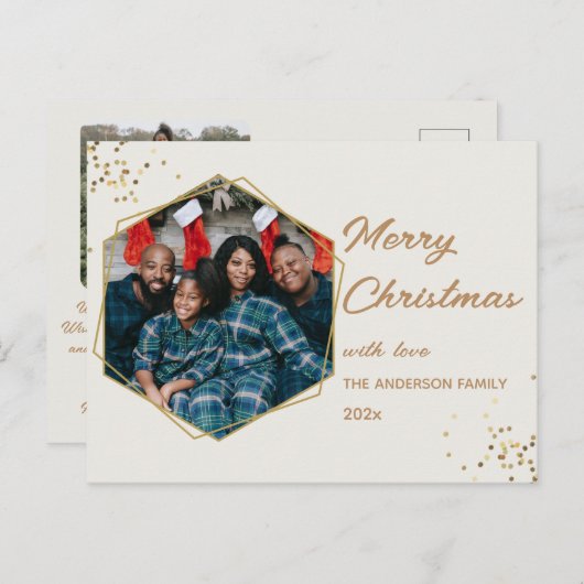 Carte Postale Photo d'Hexagon de Noël (Devant / Derrière)