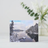 Carte Postale Photo d'hiver de la neige (Debout devant)