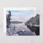 Carte Postale Photo d'hiver de la neige (Devant / Derrière)