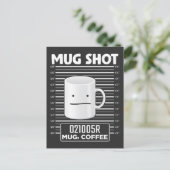 Carte Postale Photo d'identité Caffeine Drôle de buveur de café  (Debout devant)