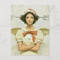 Photo d'identité d'ange de Noël pas si innocent