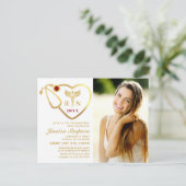 Carte Postale PHOTO D'Or Moderne Infirmière Diplôme d'Infirmière (Debout devant)