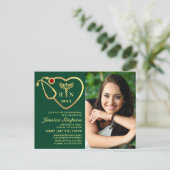 Carte Postale PHOTO D'Or Moderne Infirmière Diplôme d'Infirmière (Debout devant)