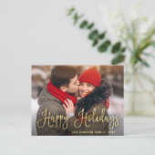 Carte Postale PHOTO D'Or Moderne Salutation de Noël (Debout devant)