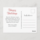 Carte Postale PHOTO D'Or Moderne Salutation de Noël (Dos)