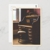 Carte Postale Photo du bureau vintage (Devant / Derrière)