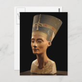 Carte Postale Photo du buste Nefertiti au Musée Neues (Devant / Derrière)