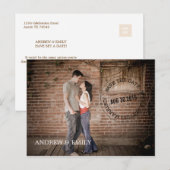 Carte postale photo du cercle du cachet de la date (Devant / Derrière)