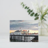 Carte Postale Photo du coucher de soleil de Brighton Pier (Debout devant)