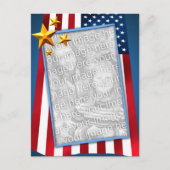 Carte Postale Photo du drapeau patriotique américain (Devant)