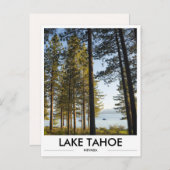 Carte postale photo du lac Tahoe Nevada (Devant / Derrière)