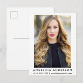 Carte Postale Photo du modèle acteur (Devant / Derrière)