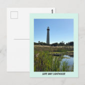 Carte postale photo du phare de Cape May (Devant / Derrière)