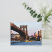 Carte Postale Photo du pont Brooklyn à New York (Debout devant)