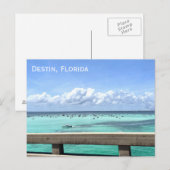 Carte Postale Photo du pont de Crab Island à Destin Floride Océa (Devant / Derrière)