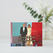 Carte Postale Photo du président Donald Trump & Melania (Debout devant)