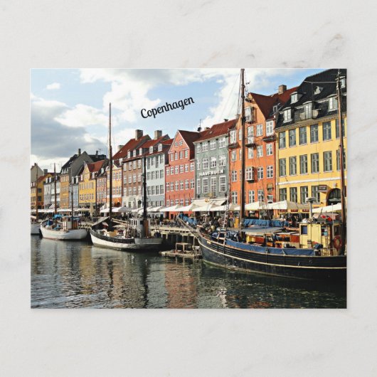 Carte Postale Photo d'un canal à Copenhague (Devant)