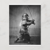 Carte Postale Photo d'un Samurai C. 1860 (Devant)