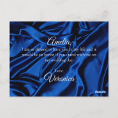 Carte Postale Photo Elegant Royal Blue Serez-Vous Ma Femme D'Acc (Dos)