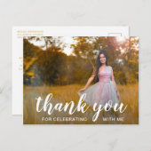 Carte Postale Photo élégante Graduation moderne (Devant / Derrière)