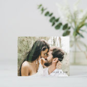 Carte Postale Photo en couple moderne QR Code Enregistrer la dat (Debout devant)